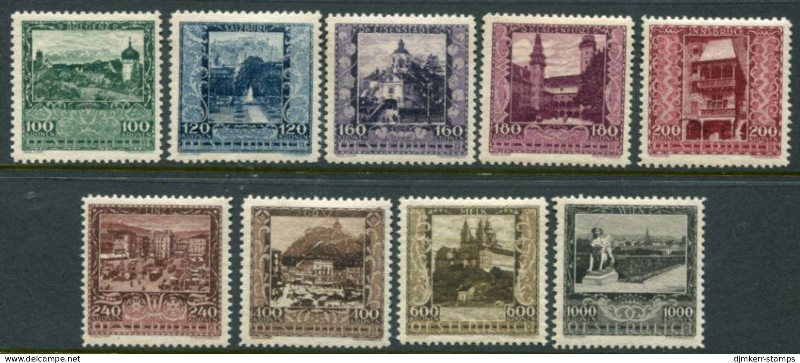 AUSTRIA 1923 Artists' Fund Set MNH / **.  Michel 433-41 - Unused Stamps