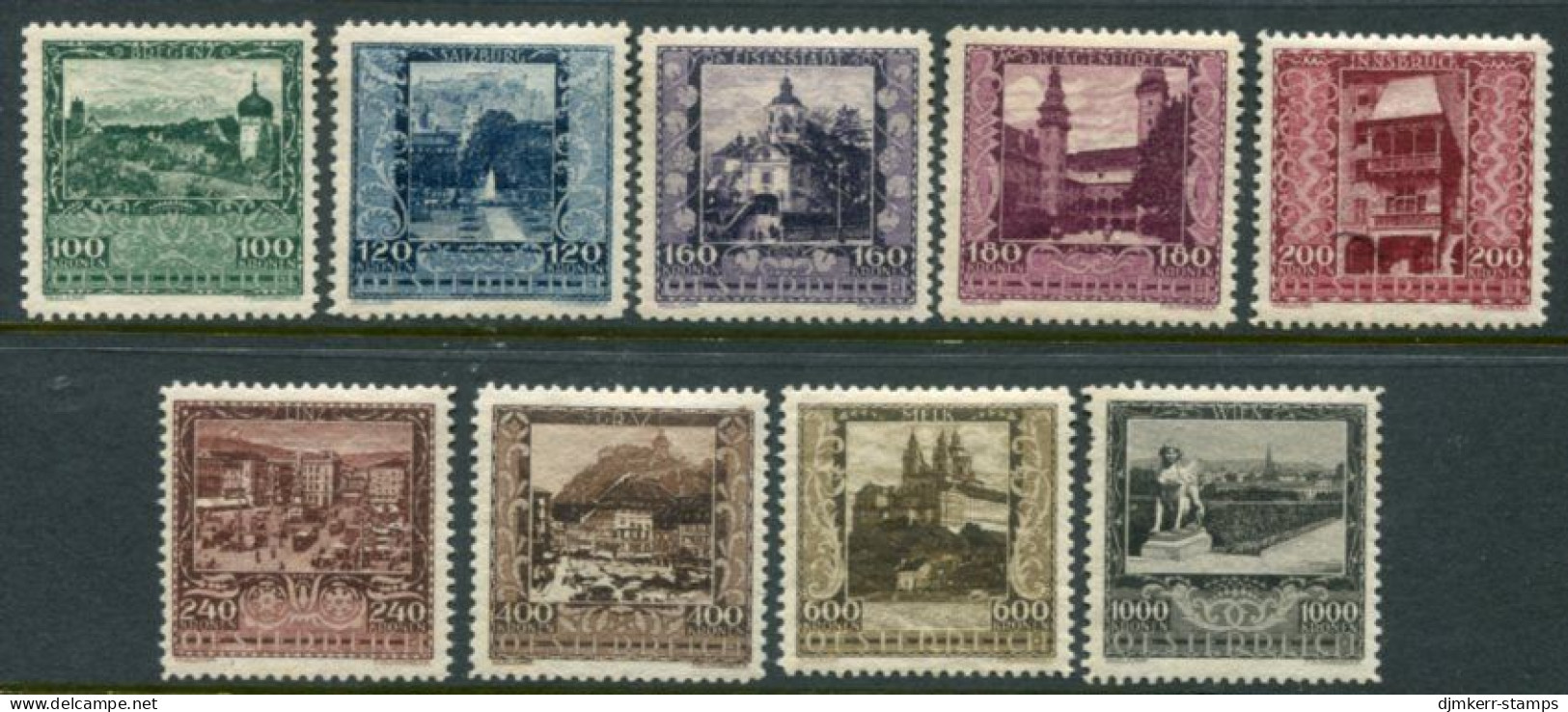 AUSTRIA 1923 Artists' Fund Set MNH / **.  Michel 433-41 - Ungebraucht