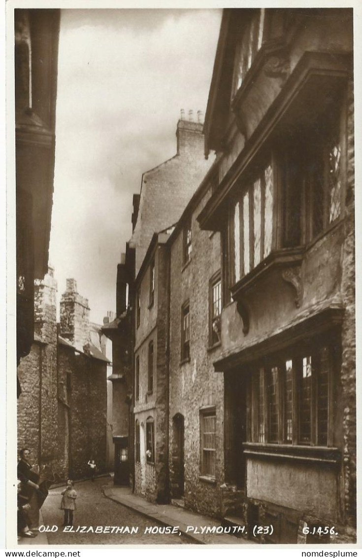 29005) UK GB Plymouth Elizabethan House Real Photo RPPC By Valentine's - Plymouth