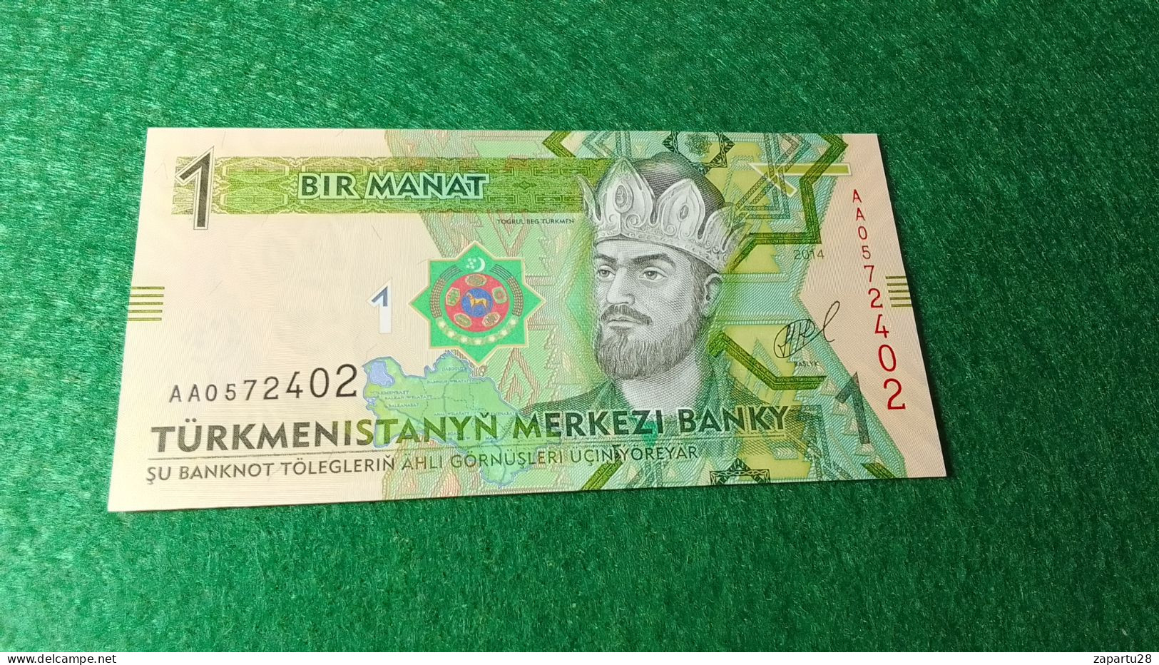 TÜRKMENİSTAN-      1    MANATİ       UNC - Turkmenistán