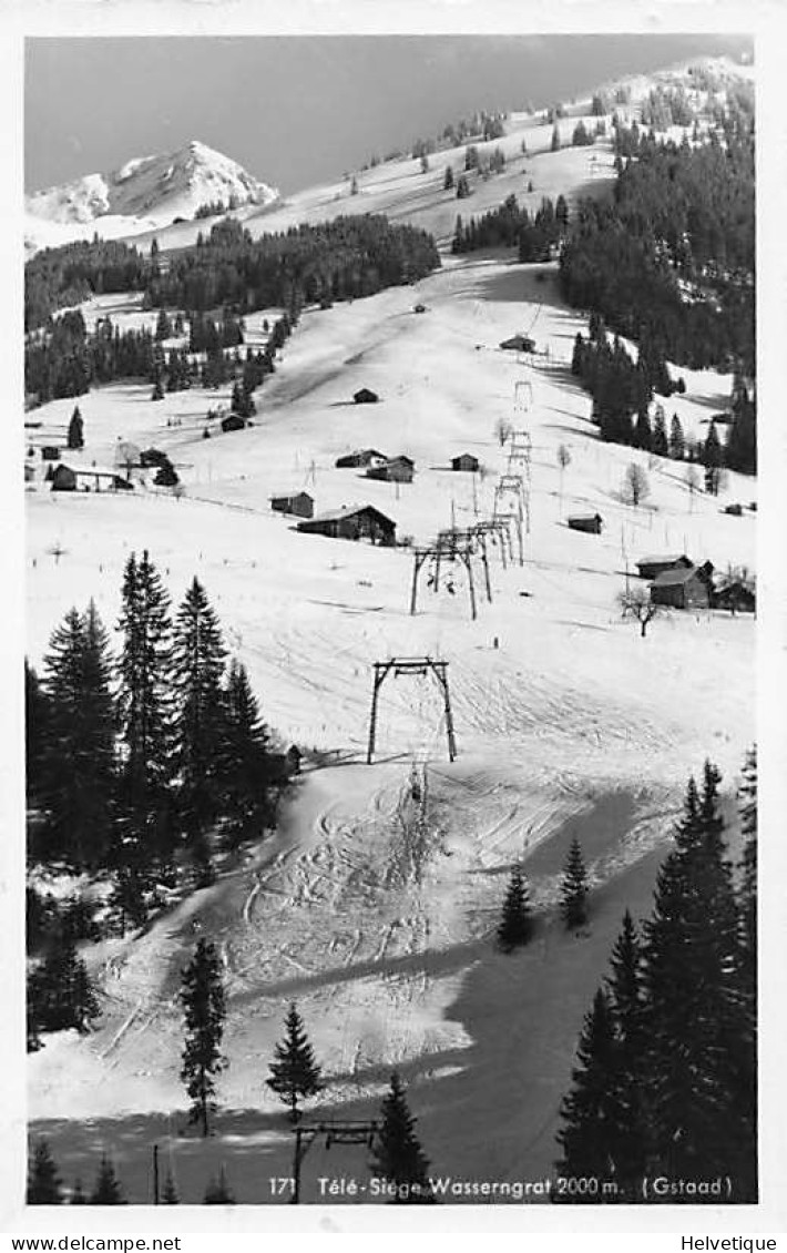 Gstaad Télésiège Du Wasserngrat Ski Winter Sessellift - Gstaad