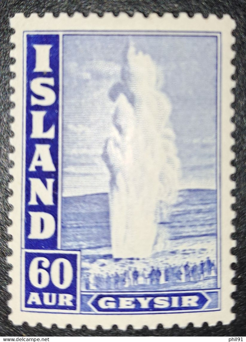 ISLANDE    Série Courante  Geyser   N° Y&T  197  * - Neufs