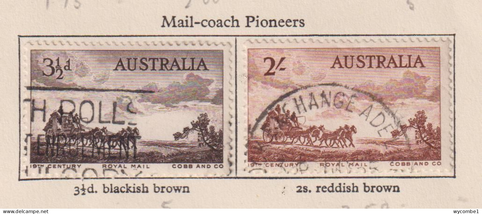 AUSTRALIA  - 1955 Mail Coach Pioneers Set Used As Scan - Gebruikt