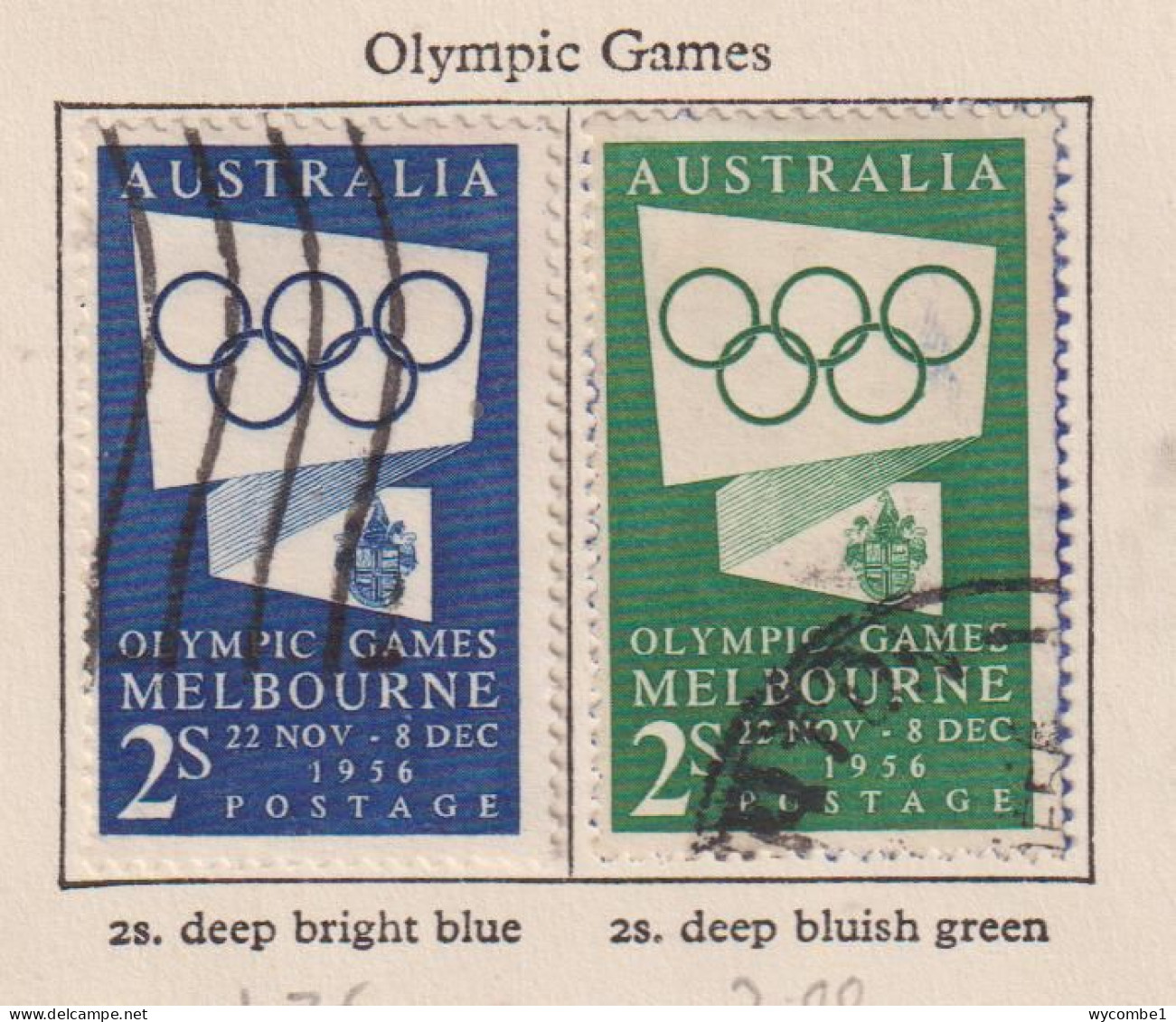 AUSTRALIA  - 1954 Olympic Games Set Used As Scan - Usados