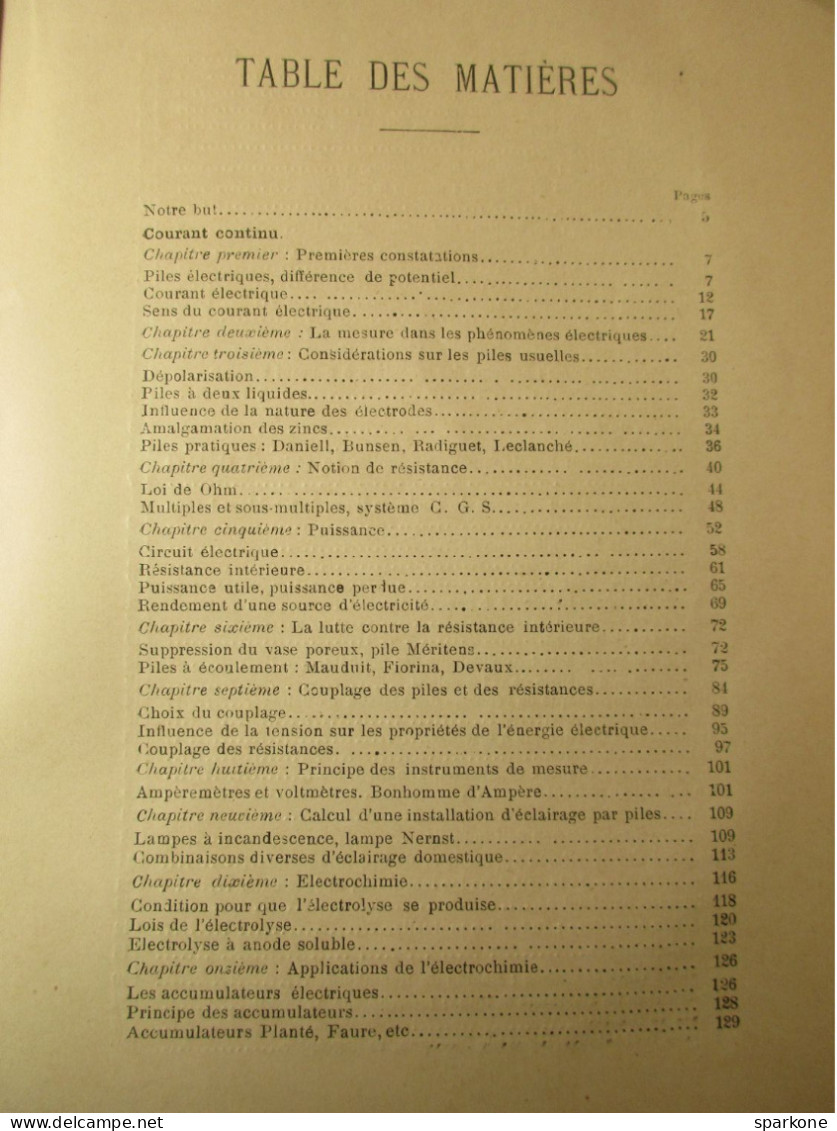 L'électricité à La Portée De Tout Le Monde (Georges Claude) éditions Ch. Dunod De 1901 - Sciences