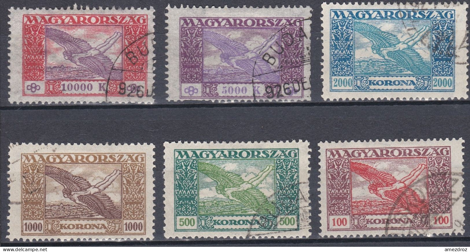 Hongrie Poste Aérienne 1924 N° 6-11   (J21) - Oblitérés