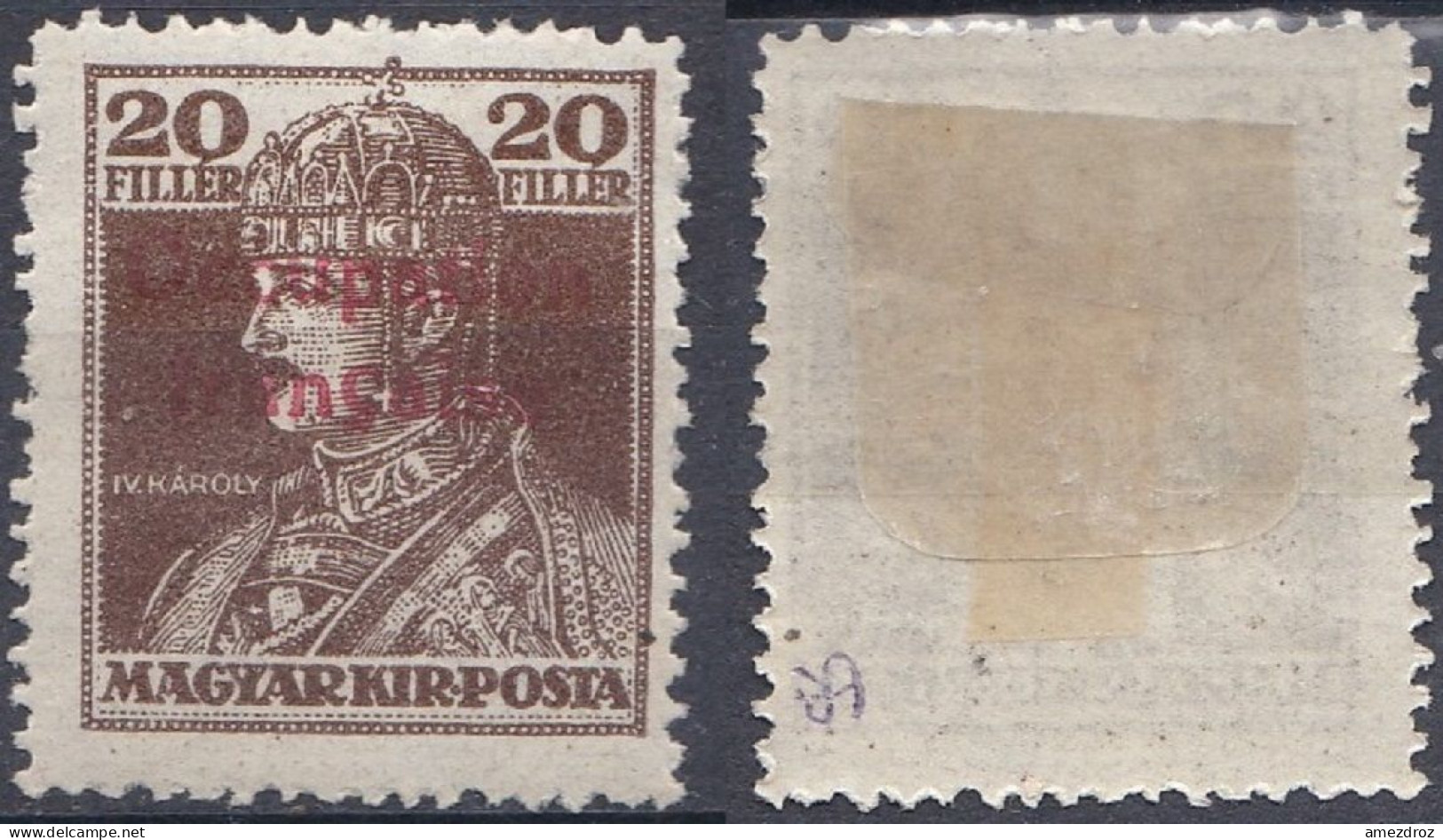 Arad Occupation Française En Hongrie Mi 27 * Roi Charles IV (K6) - Unused Stamps