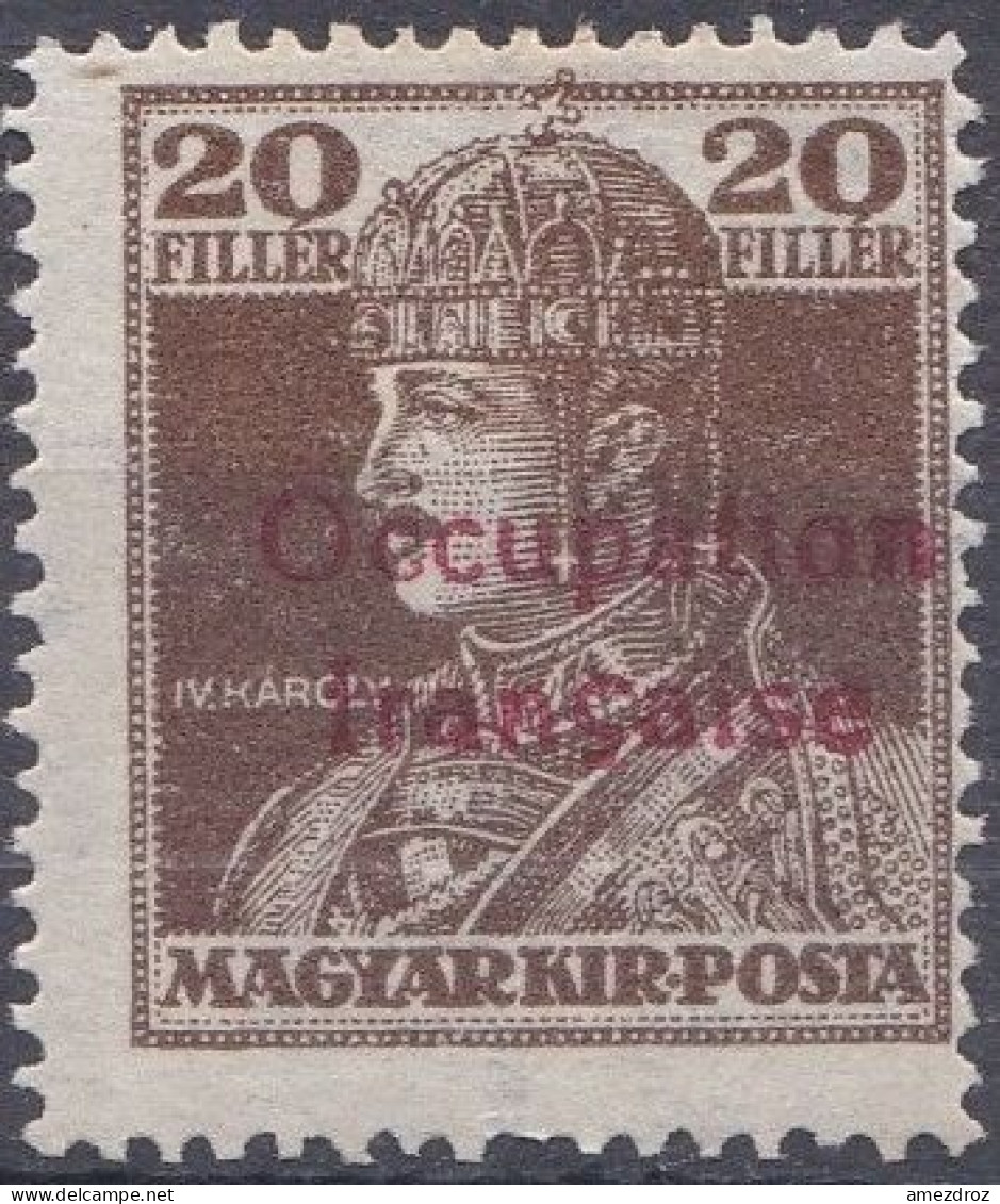 Arad Occupation Française En Hongrie Mi 27 * Roi Charles IV (K6) - Unused Stamps