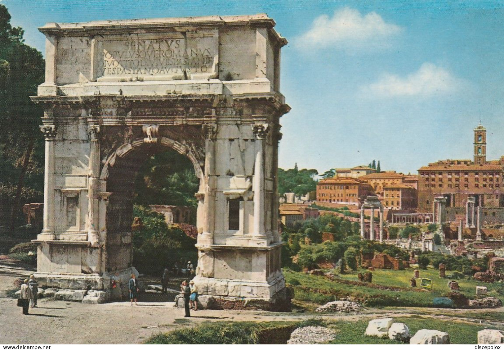 U4841 Roma - Arco Di Tito E Foro Romano - Panorama / Non Viaggiata - Panoramic Views