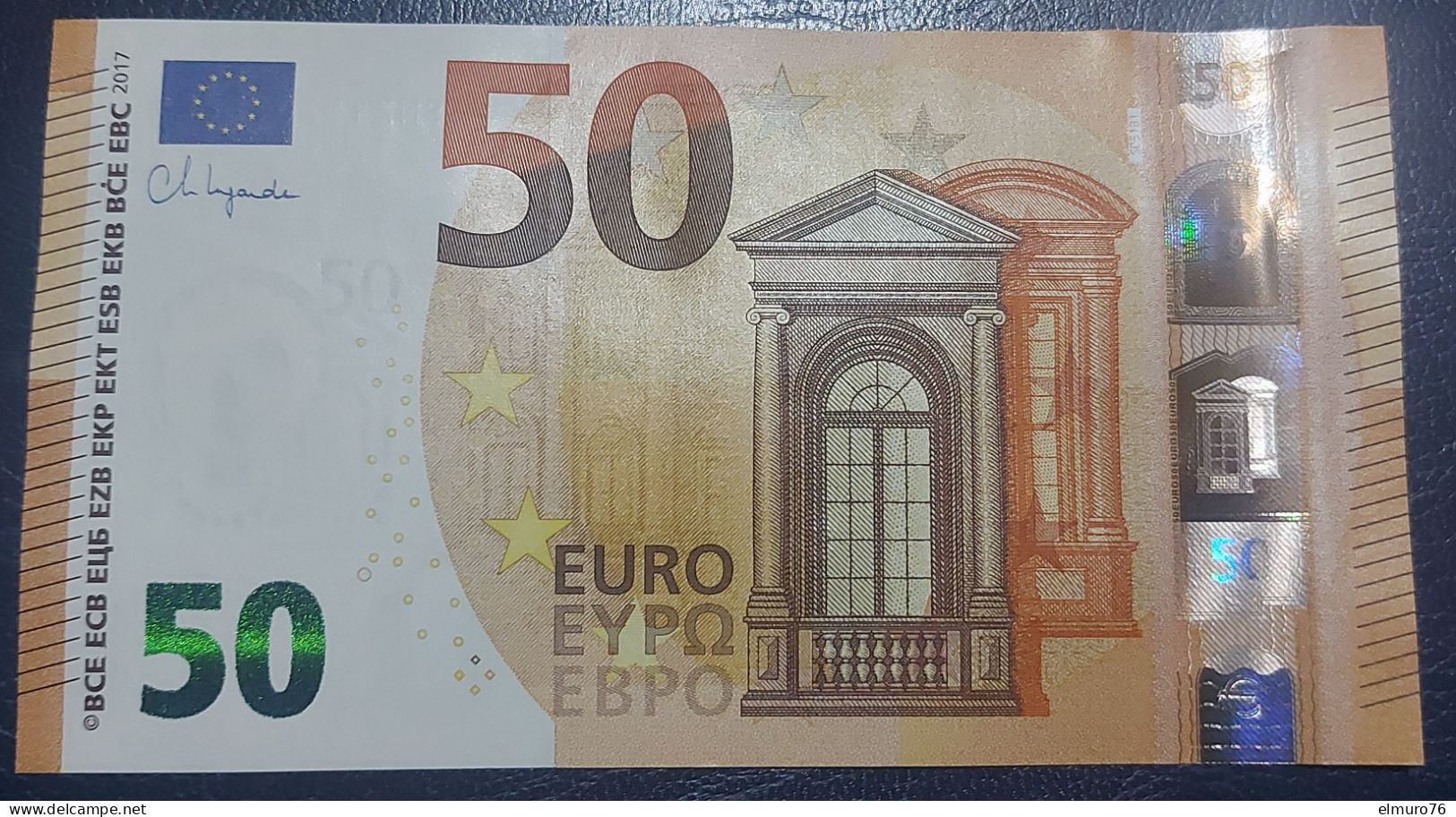 50 EURO S051F1 Italy Serie SM Ch 15 Lagarde Perfect UNC - 50 Euro