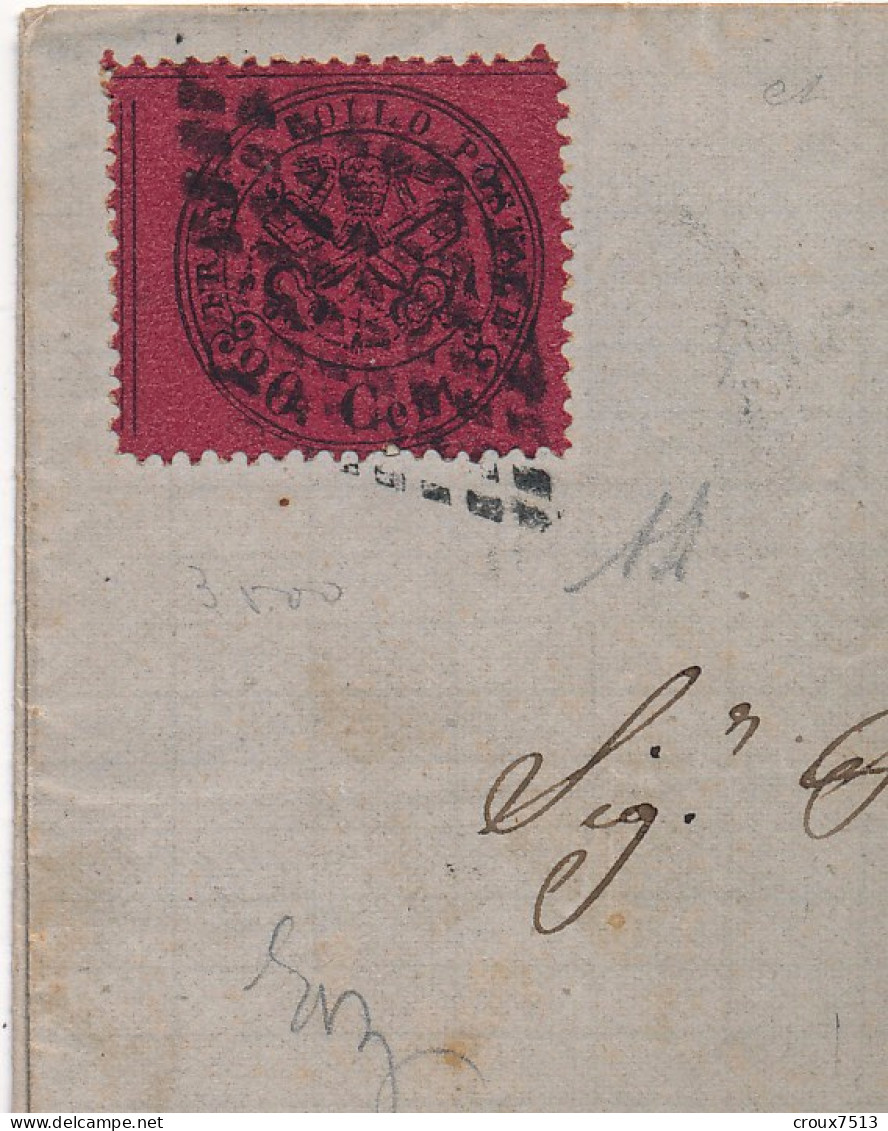 1868 Sassone N° 27 LAC De Roma Signée Diena TB. - Etats Pontificaux