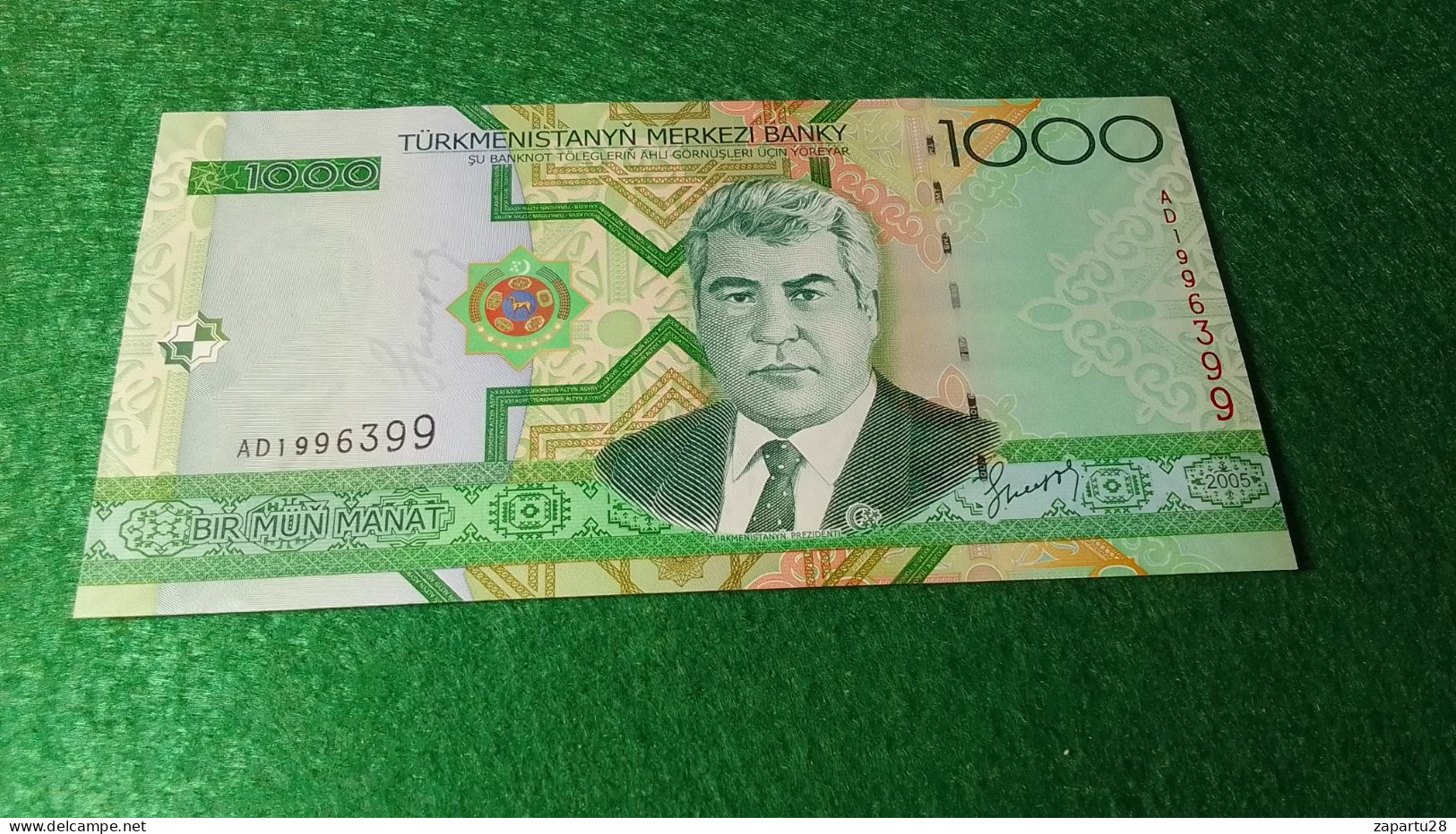 TÜRKMENİSTAN-      1000   MANATİ        UNC - Turkménistan