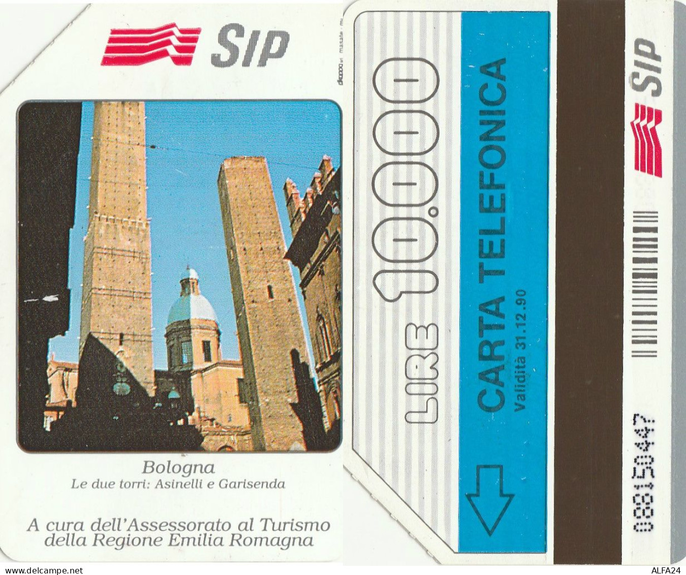 SCHEDA TELEFONICA USATA P107 BOLOGNA 10000 PK (447 -TURISTICA - Publiques Précurseurs