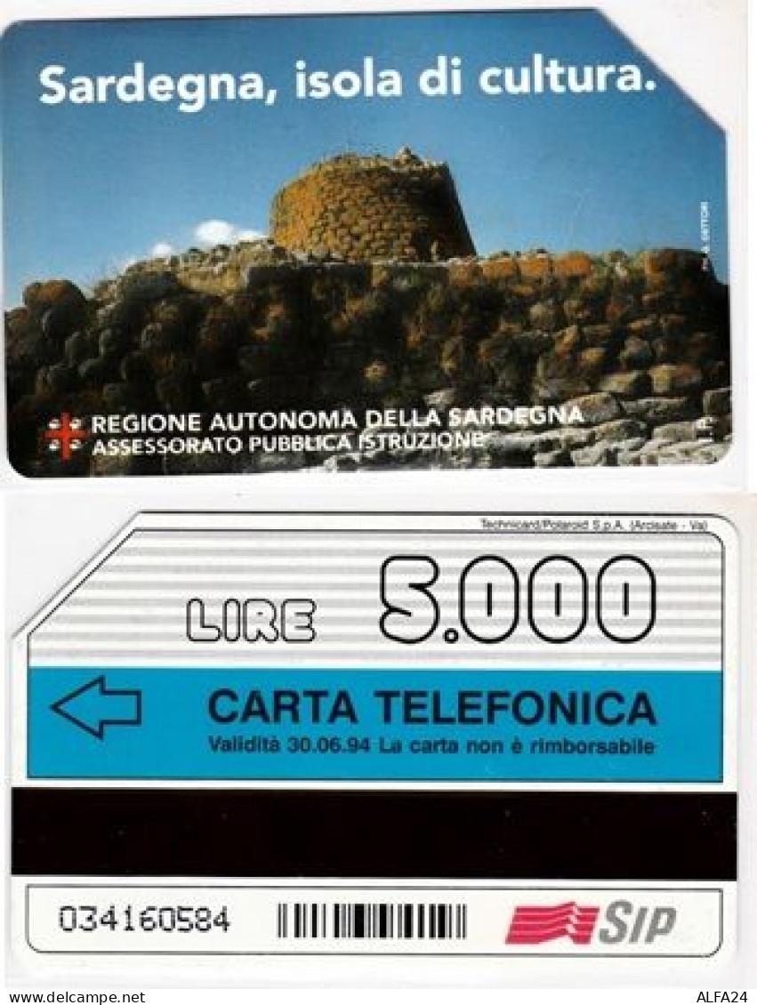 SCHEDA TELEFONICA USATA 237 SARDEGNA 5 (584 - Pubbliche Speciali O Commemorative