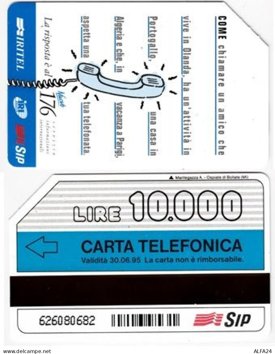 SCHEDA TELEFONICA USATA 277 IRITEL 10 30-6-95 (682 - Pubbliche Speciali O Commemorative