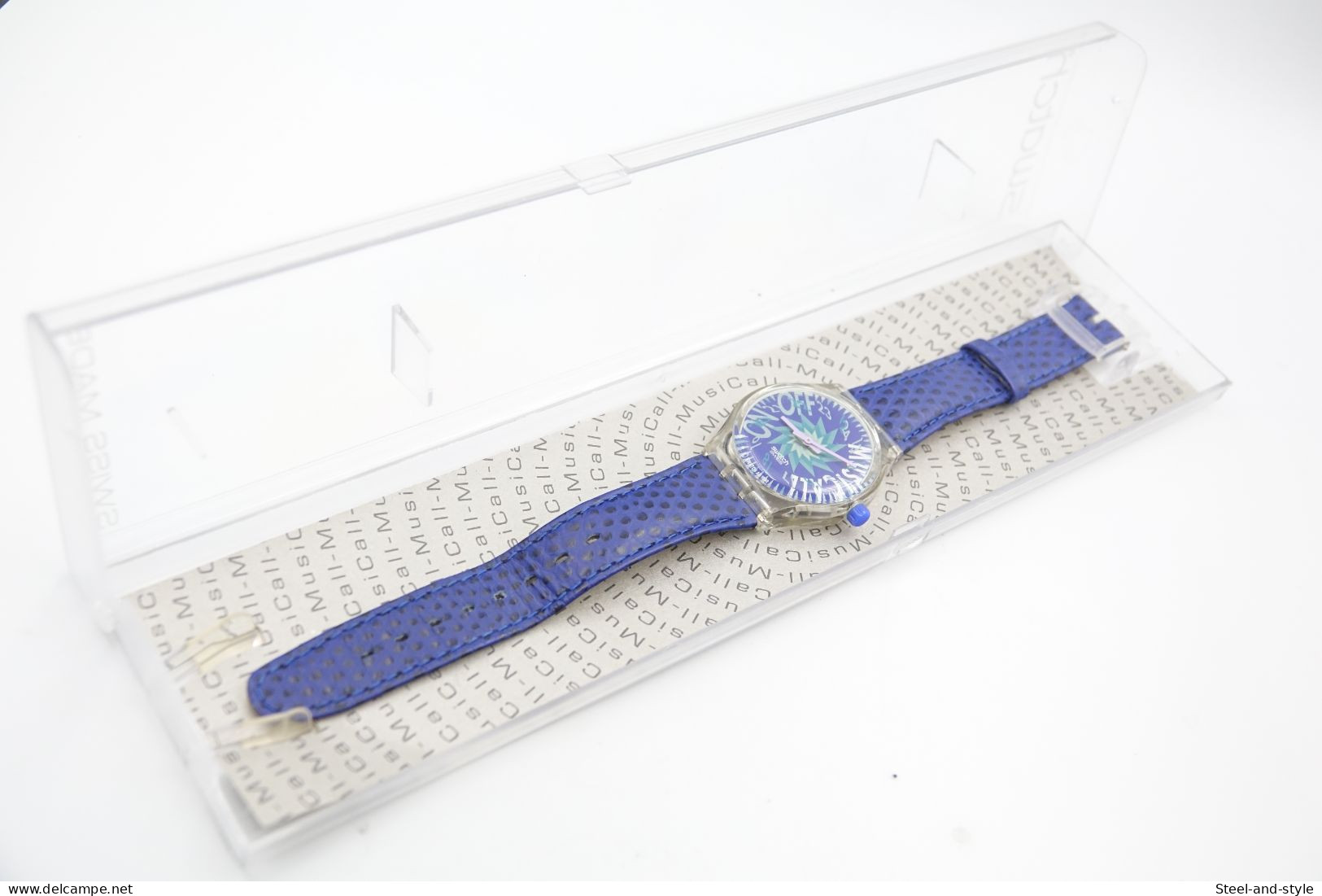 Watches : SWATCH - Musicall Tone In Blue - Nr. : SLK100 - Original With Box - Running - Excelent - 1993 - - Watches: Modern