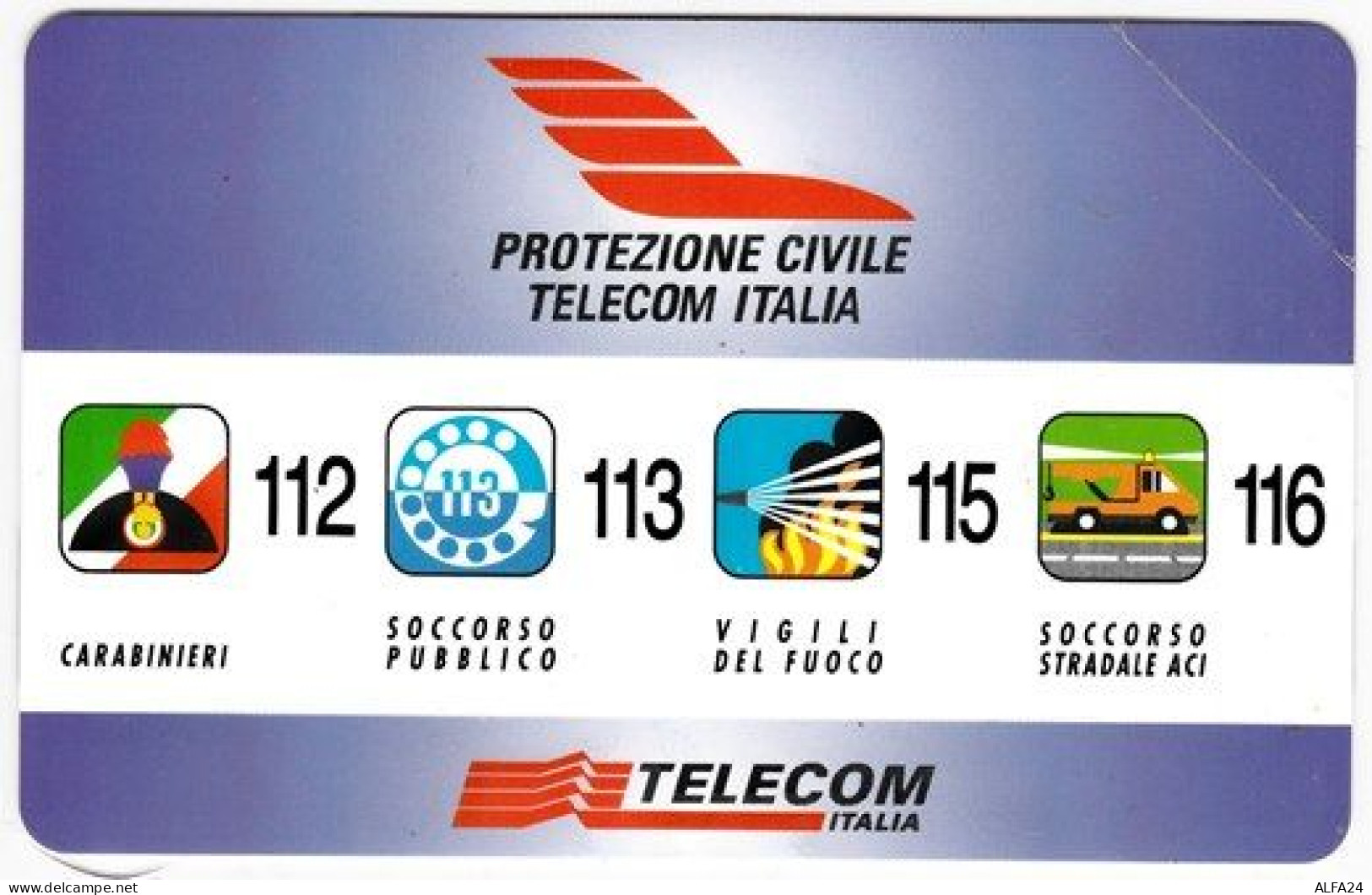 SCHEDA TELEFONICA NUOVA PRP 218 PROTEZIONE CIVILE - Privées - Hommages