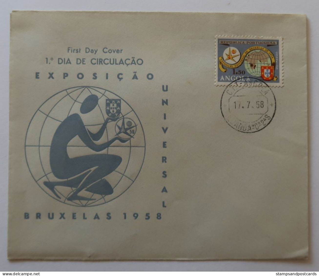 Angola Expo 1958 Bruxelles Brussels FDC - 1958 – Bruxelles (Belgique)