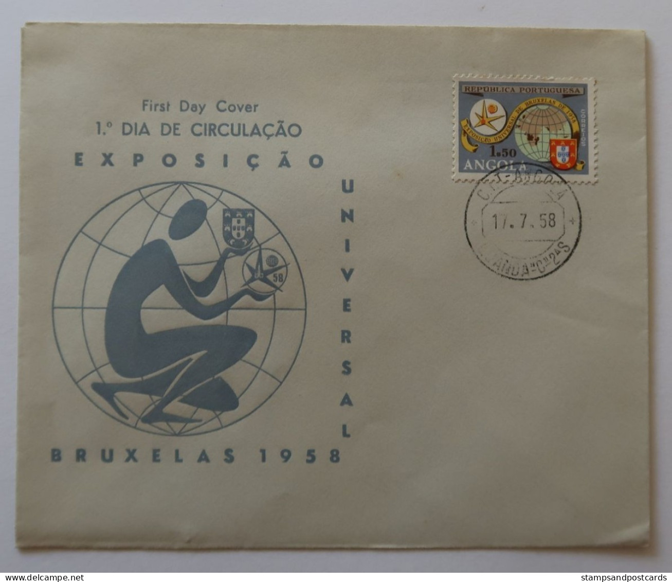 Angola Expo 1958 Bruxelles Brussels FDC - 1958 – Bruselas (Bélgica)