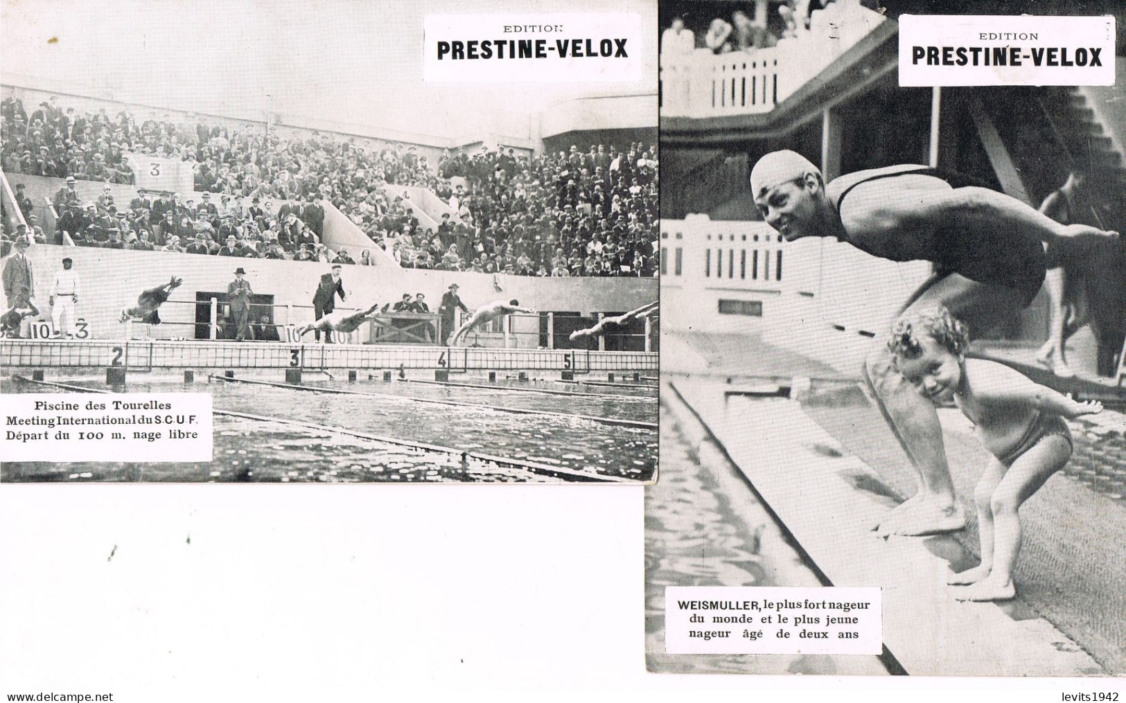 2 PHOTOS - PRESTINE-VELOX - WEISMULLER - PISCINE DES TOURELLES - - Swimming