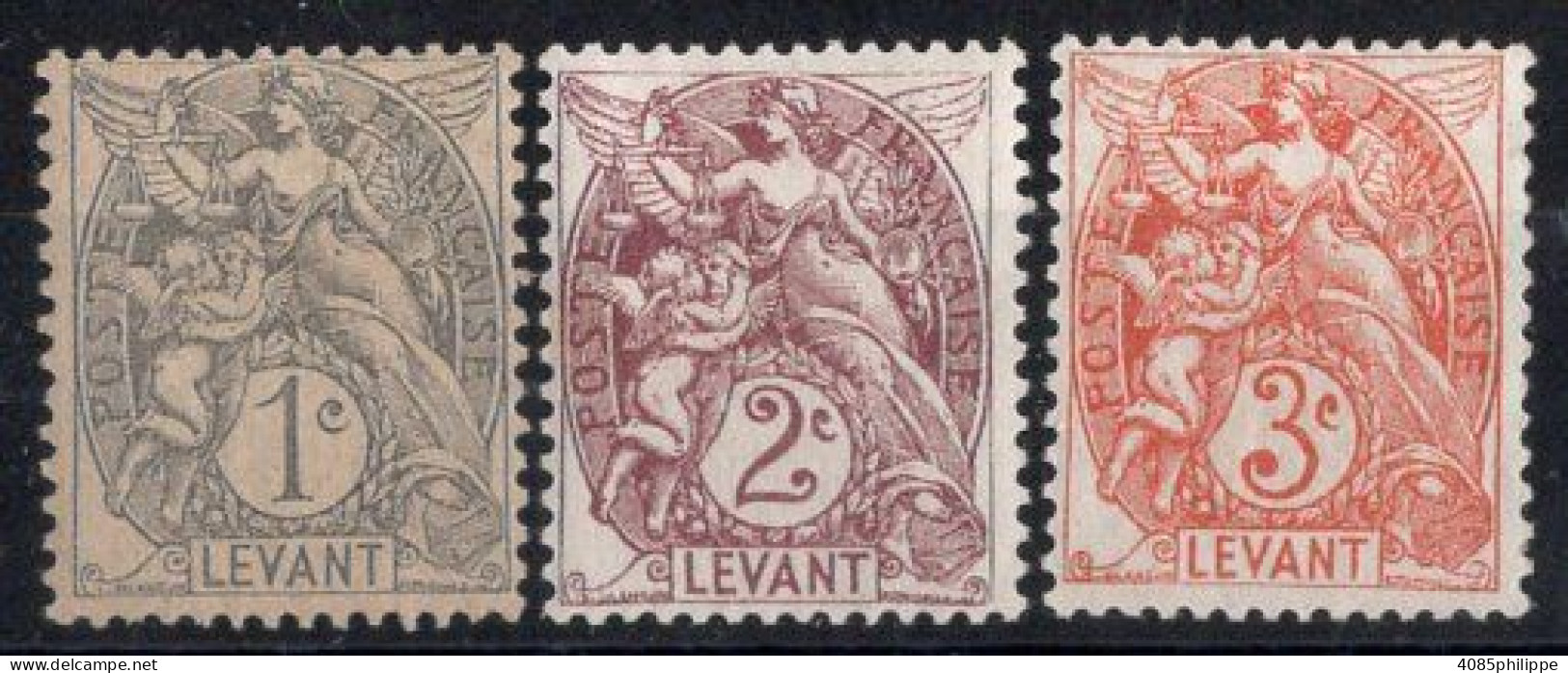 Levant  Timbres Poste N°9* à 11* Neufs Charnières TB Cote : 3,00 € - Unused Stamps