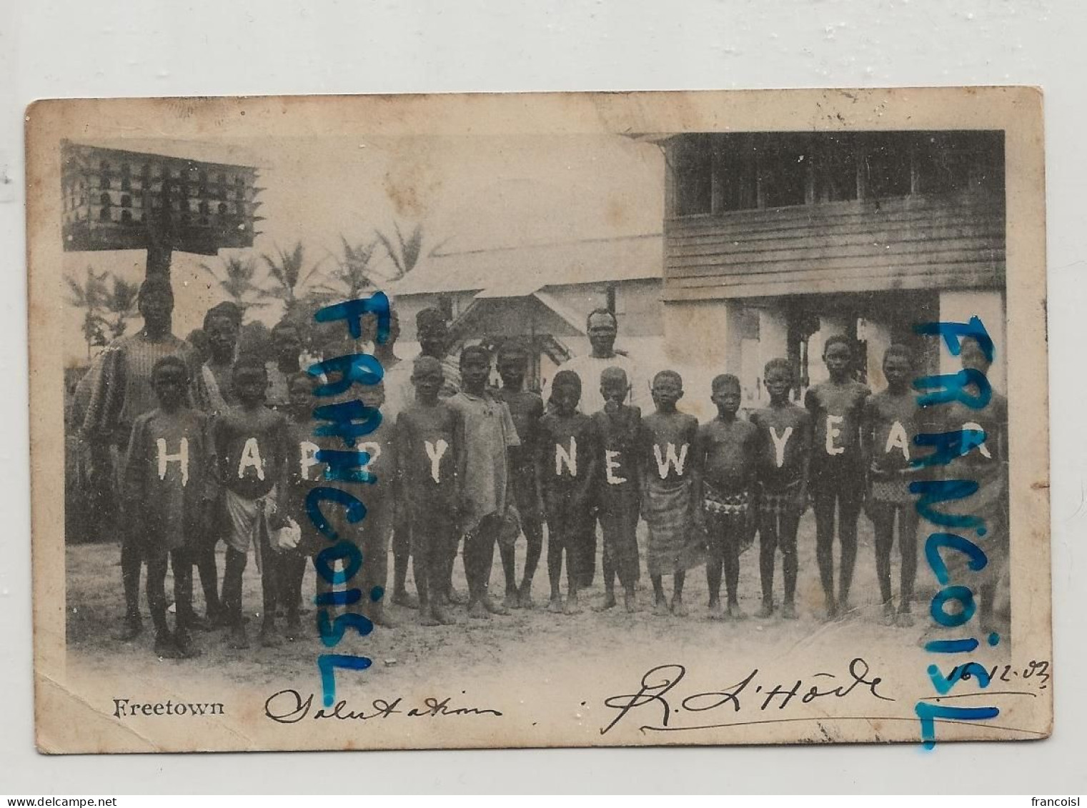 Sierra Leone. Freetown. Happy New Year. Enfants. 1903 - Sierra Leone