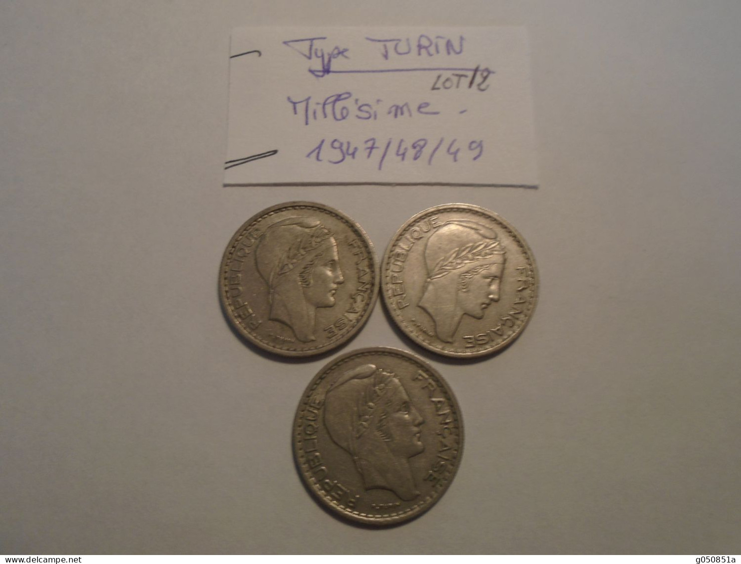 1947/48/49  ( Lot N° 2 ) - 3 PIECES De 10 Francs  Type TURIN   Cote= 8,00 Eur !!! - 10 Francs