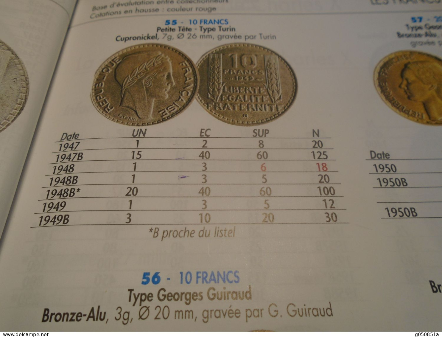 1947/48/49  ( Lot N° 2 ) - 3 PIECES De 10 Francs  Type TURIN   Cote= 8,00 Eur !!! - 10 Francs