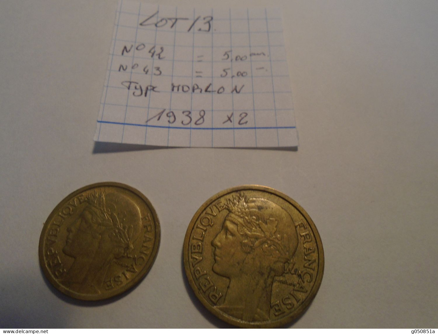 1933  ( Lot N° 3 ) - 2 PIECES De 1 Et 2  Francs  Type MORLON  Cote= 15,00 Eur !!! - 10 Francs