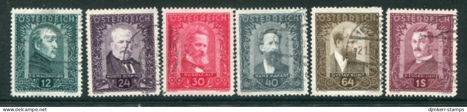 AUSTRIA 1932 Painters Set Used.  Michel 545-50 - Usados