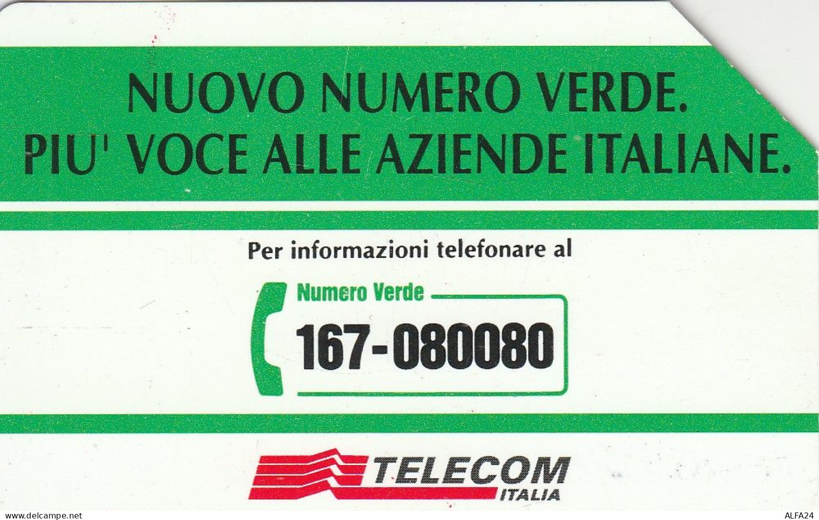 SCHEDA TELEFONICA USATA 344 NUM VERDE TELECOM  (910 U - Pubbliche Speciali O Commemorative