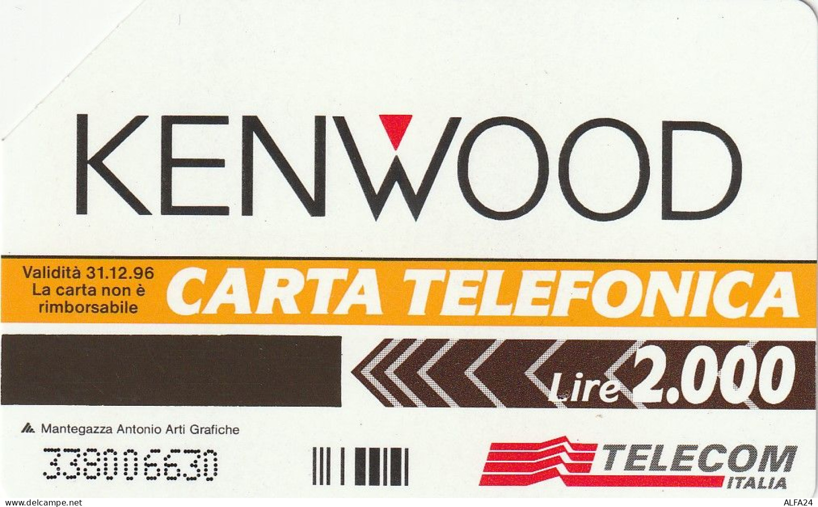 SCHEDA TELEFONICA USATA PRP 240 AUTORADIO KENWOOD  (630 U - Private - Tribute