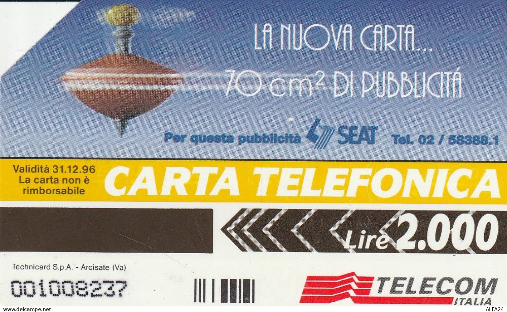 SCHEDA TELEFONICA USATA PRP 233 TROTTOLA CAMBIARE  (237 U - Privées - Hommages