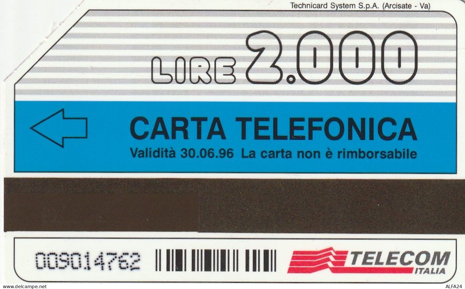 SCHEDA TELEFONICA USATA PRP 209 TESA  (762 U - Private-Omaggi