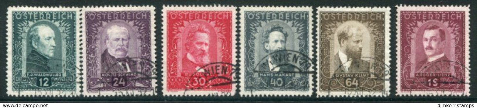 AUSTRIA 1932 Painters Set Used.  Michel 545-50 - Gebruikt