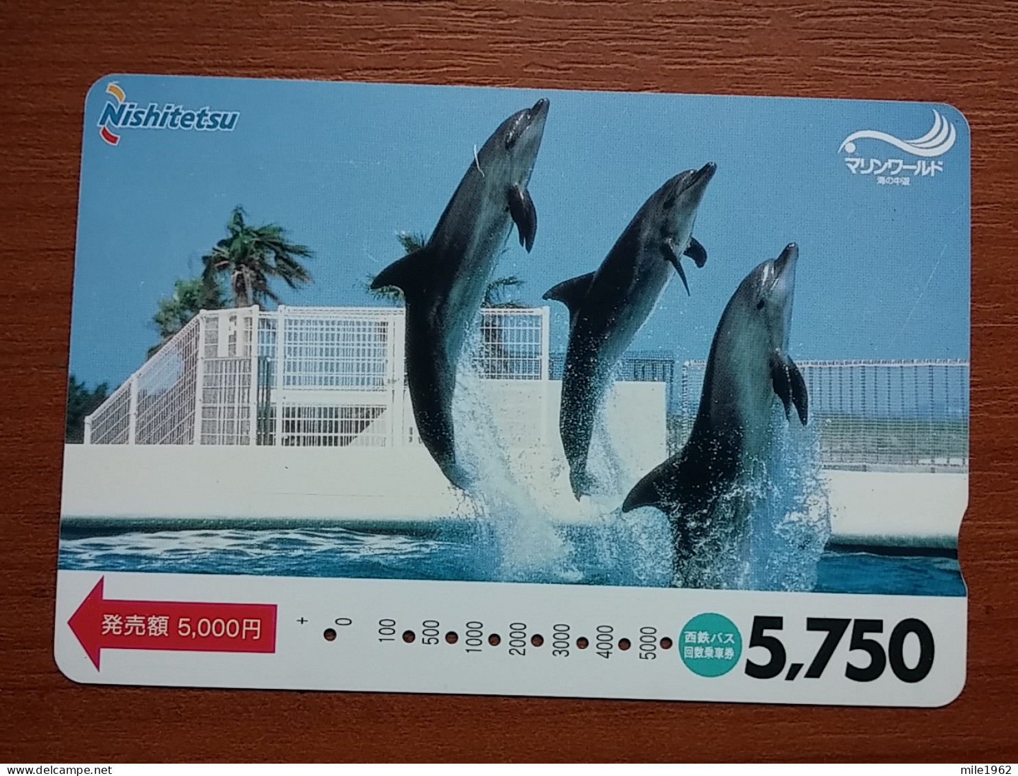 T-428 - JAPAN, Japon, Nipon, Carte Prepayee, Prepaid, Animal Dolphine, Dauphine - Poissons