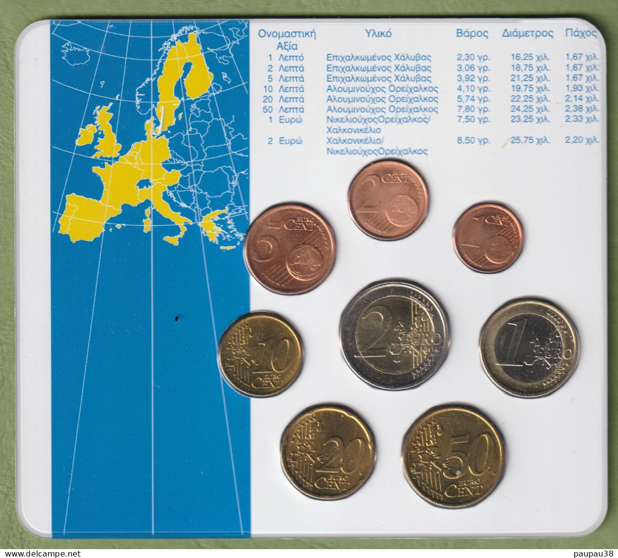 COFFRET EUROS GRECE 2003 NEUF FDC - 10 PIECES - Grèce