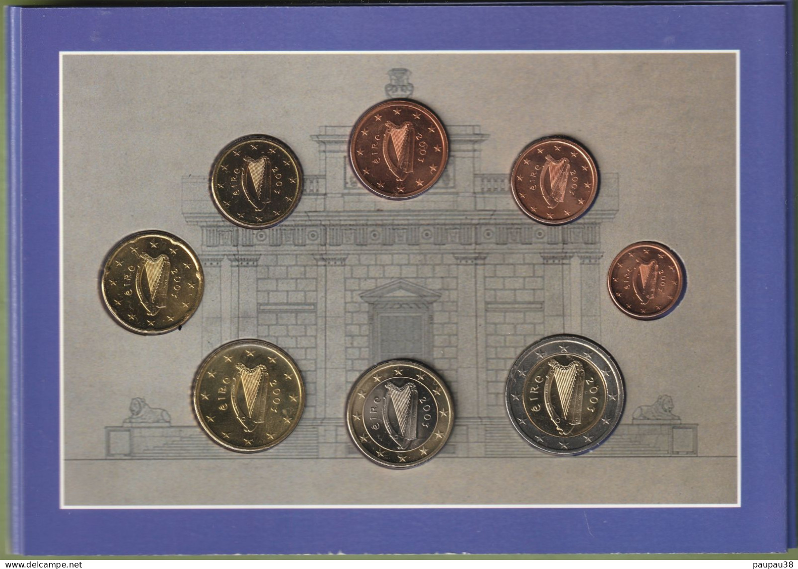 COFFRET EUROS IRLANDE 2003 NEUF FDC - 8 PIECES - Irlande