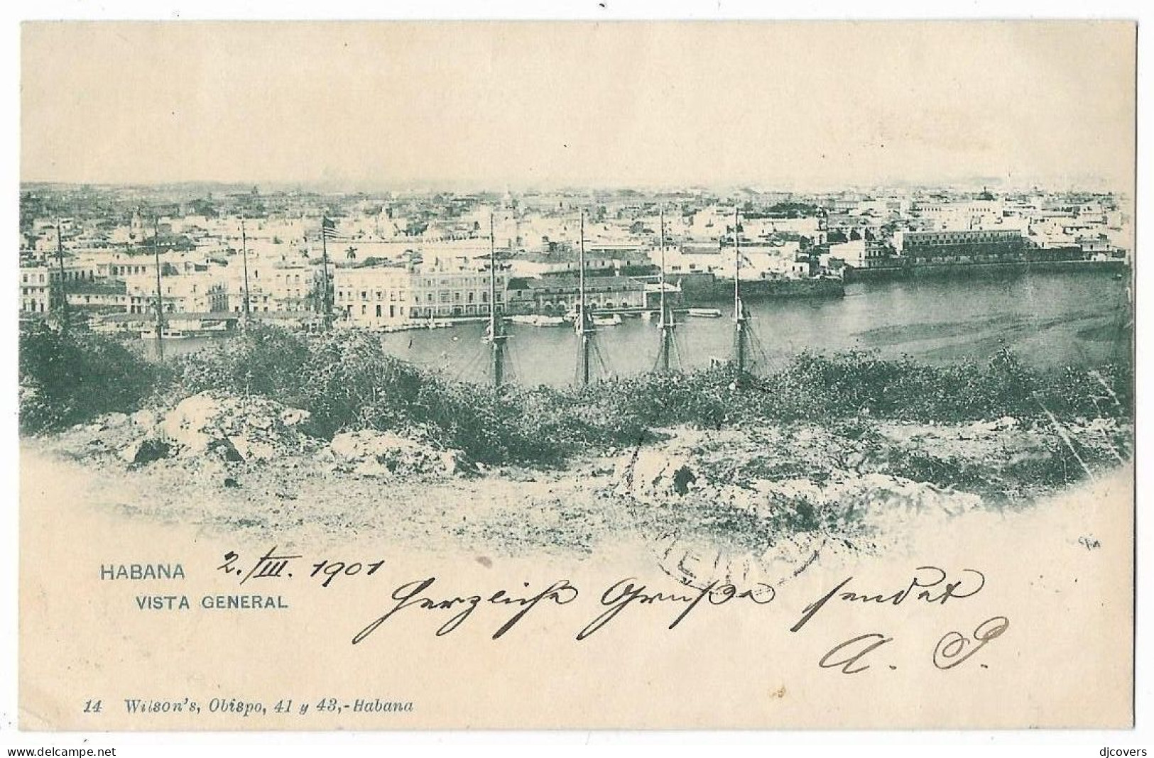 Cuba 1901 Litho Havana Picture Postcard To Austria - Cartas & Documentos