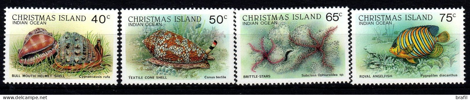 1987 Christmas, Pesci Conchiglie Fauna Marina , Serie Completa Nuova (**) - Christmas Island