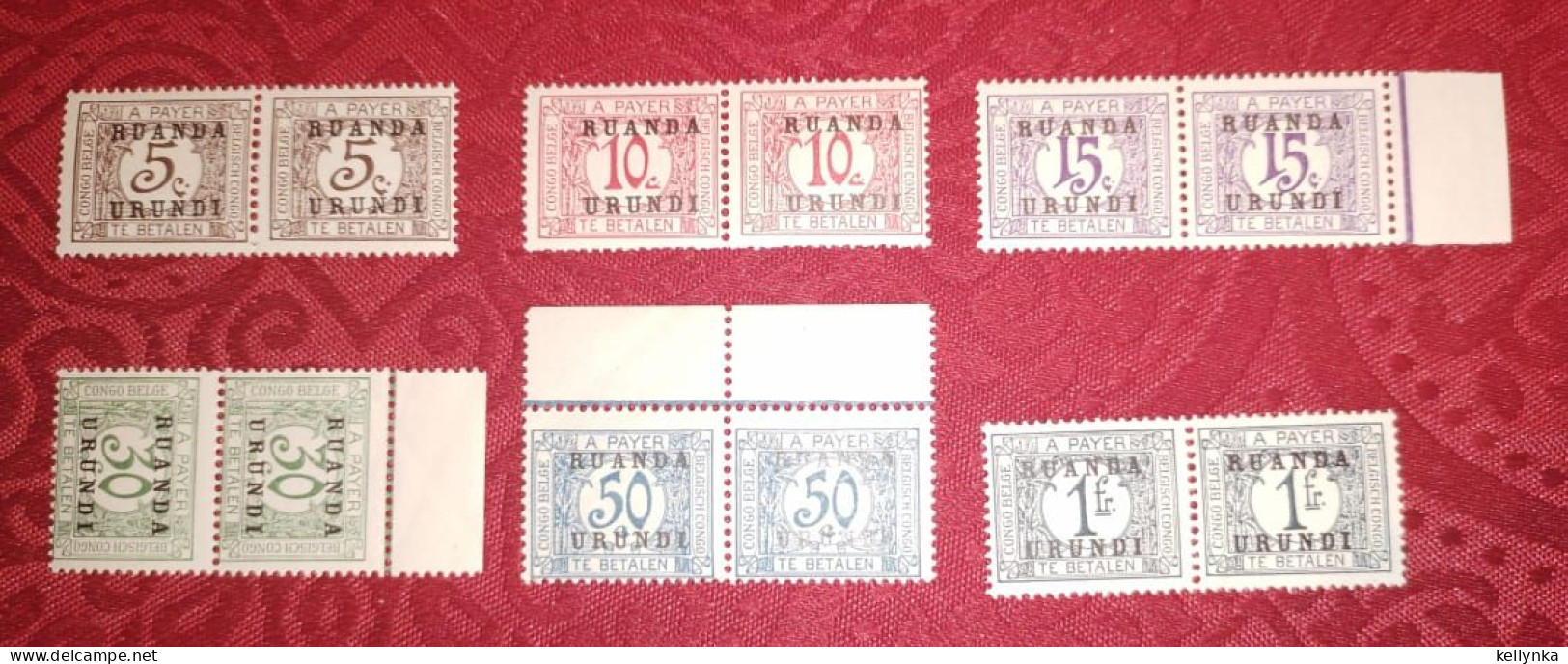 Ruanda Urundi - TX9/14 - En Paire - Timbres Taxe - 1924 - MNH - Neufs