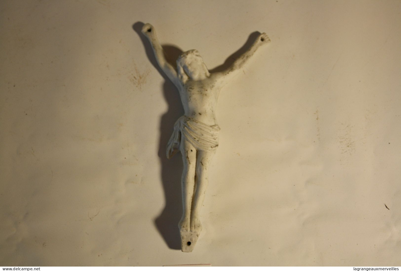 C312 Authentique Christ Sur La Croix - Objet De Dévotion - Religion - Jésus - Old Church - Religiöse Kunst