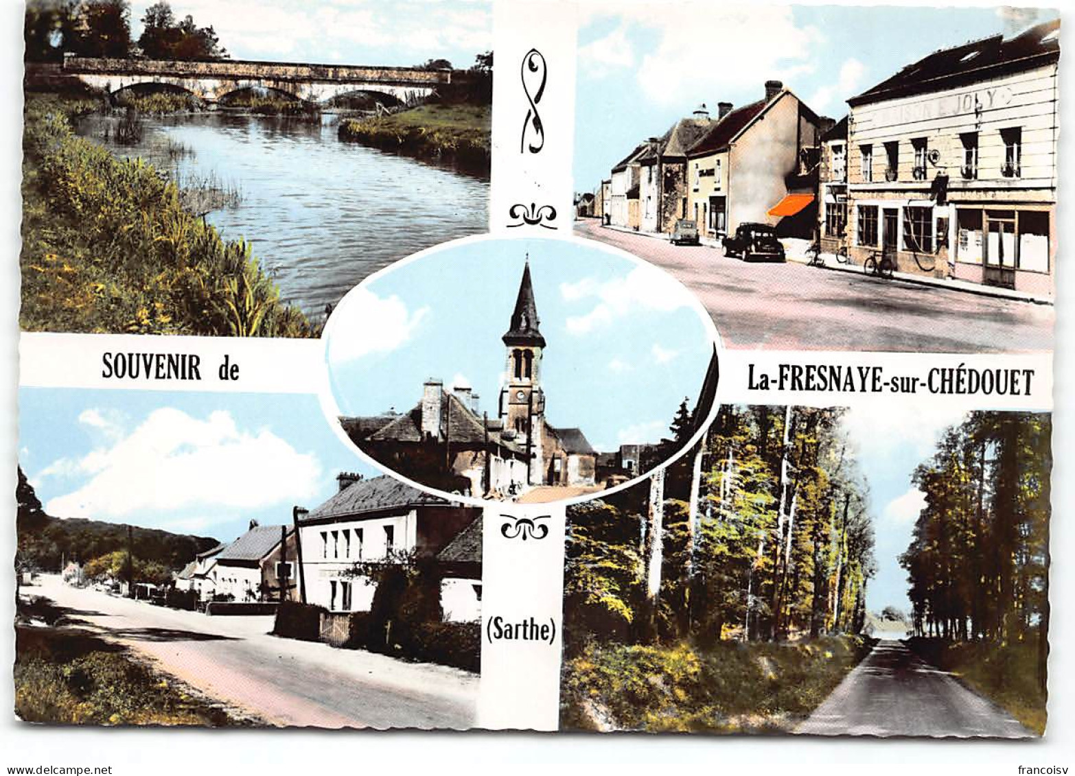 La Fresnaye Sur Chedouet.  Multivues  Edit Spadem . Pont, Place, Ventes Du Four  - La Fresnaye Sur Chédouet