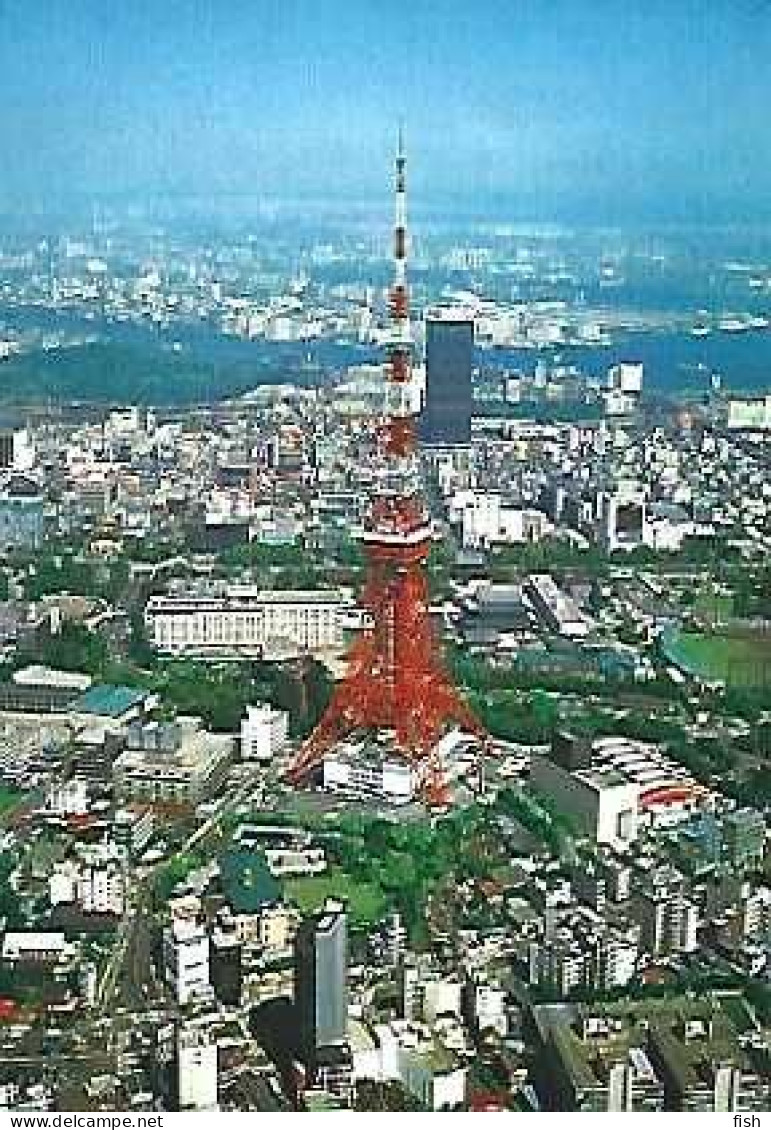 Japan & Marcofilia,Tokyo Tower And World Trade Center Building, Osaki A Buchholz DDR 1987 (181) - Brieven En Documenten
