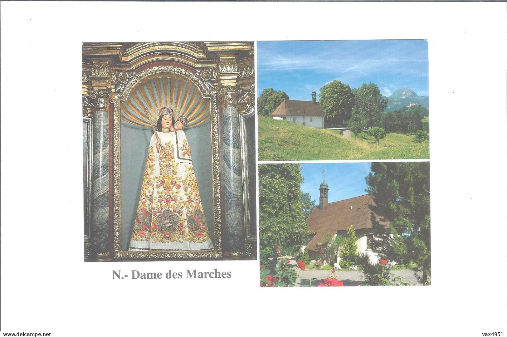 SUISSE BROC  EN GRUYERE  CHAPELLE ET STATUE DE NOTRE DAME DES MARCHES    *****   RARE     A  SAISIR  **** - Broc