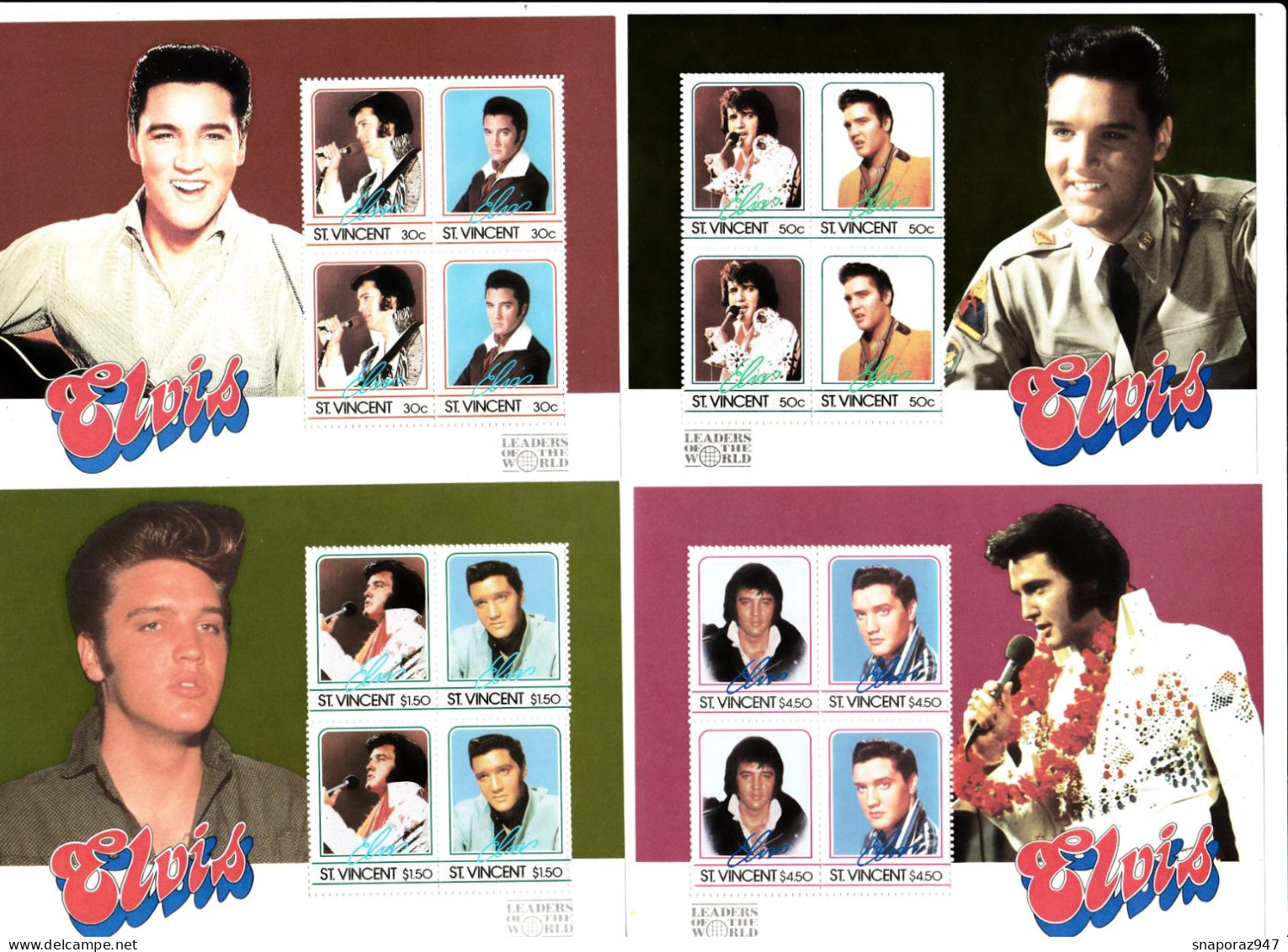 1985 St.Vincent Elvis Presley's Birthday Set MNH** D24 - Elvis Presley