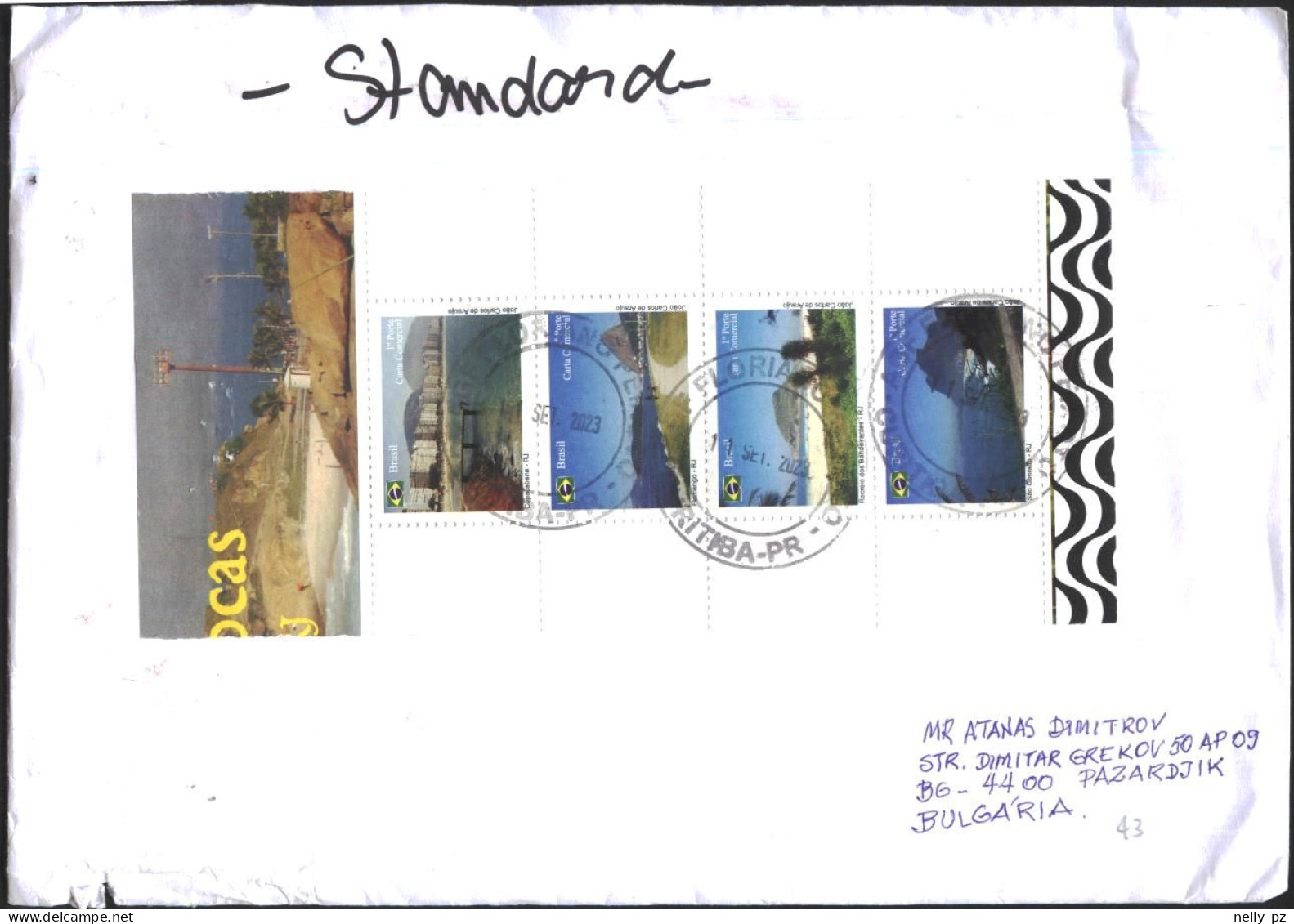 Mailed Cover With Stamps Landscapes Views From Brazil Brasil - Lettres & Documents