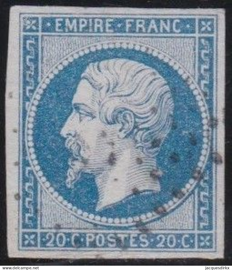 France  .  Y&T   .     14A       .   O      .    Oblitéré - 1853-1860 Napoléon III