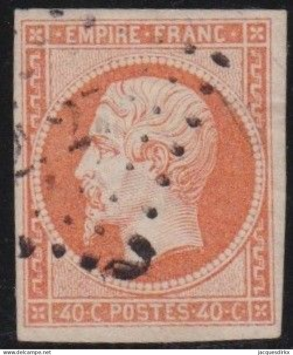 France  .  Y&T   .     16      .   O      .    Oblitéré - 1853-1860 Napoléon III