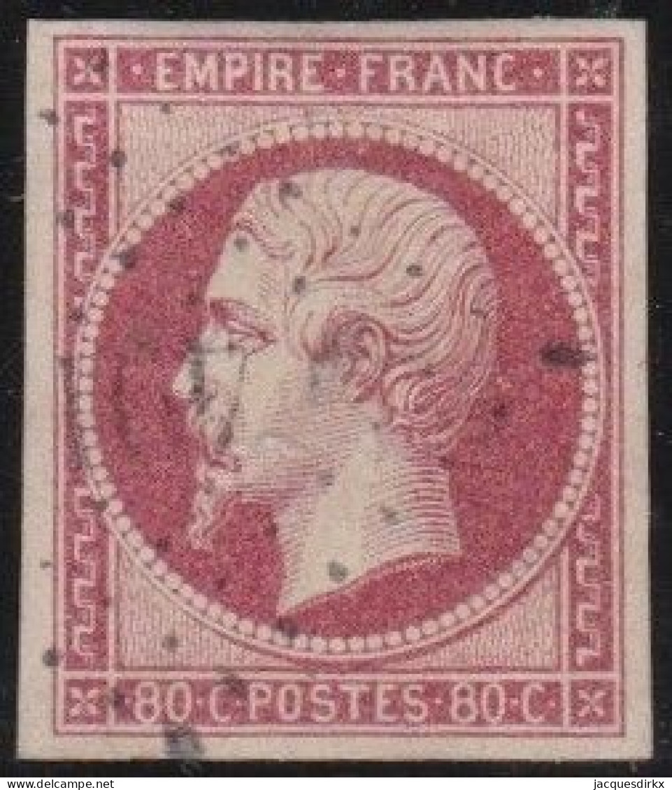 France  .  Y&T   .     17A  (2 Scans)       .   O      .    Oblitéré - 1853-1860 Napoléon III